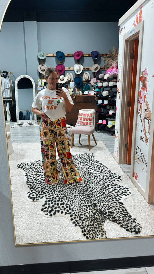 Norma Cowboy Slack Pants - Multi Colored