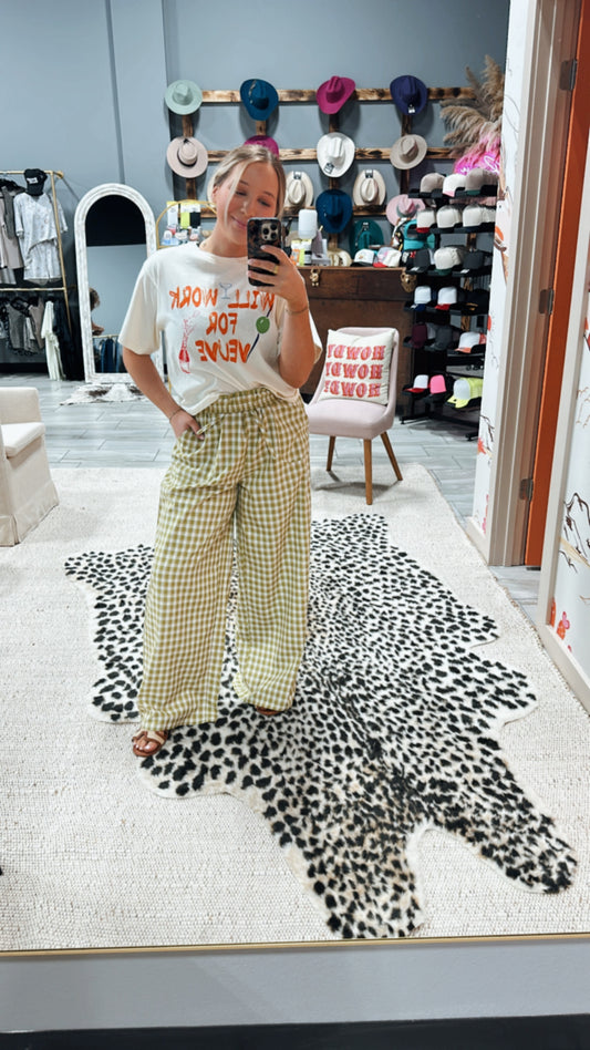 Green Checkered Pants