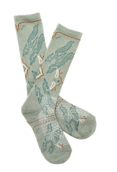 Fringe Tucumcari Gray Performance Socks