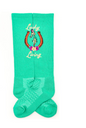 Lucky Living Island Cowgirl Turquiose Performance Socks