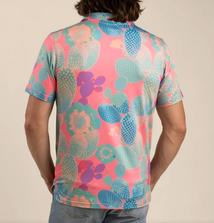 High Noon Performance Polo - Nopal Cosmico