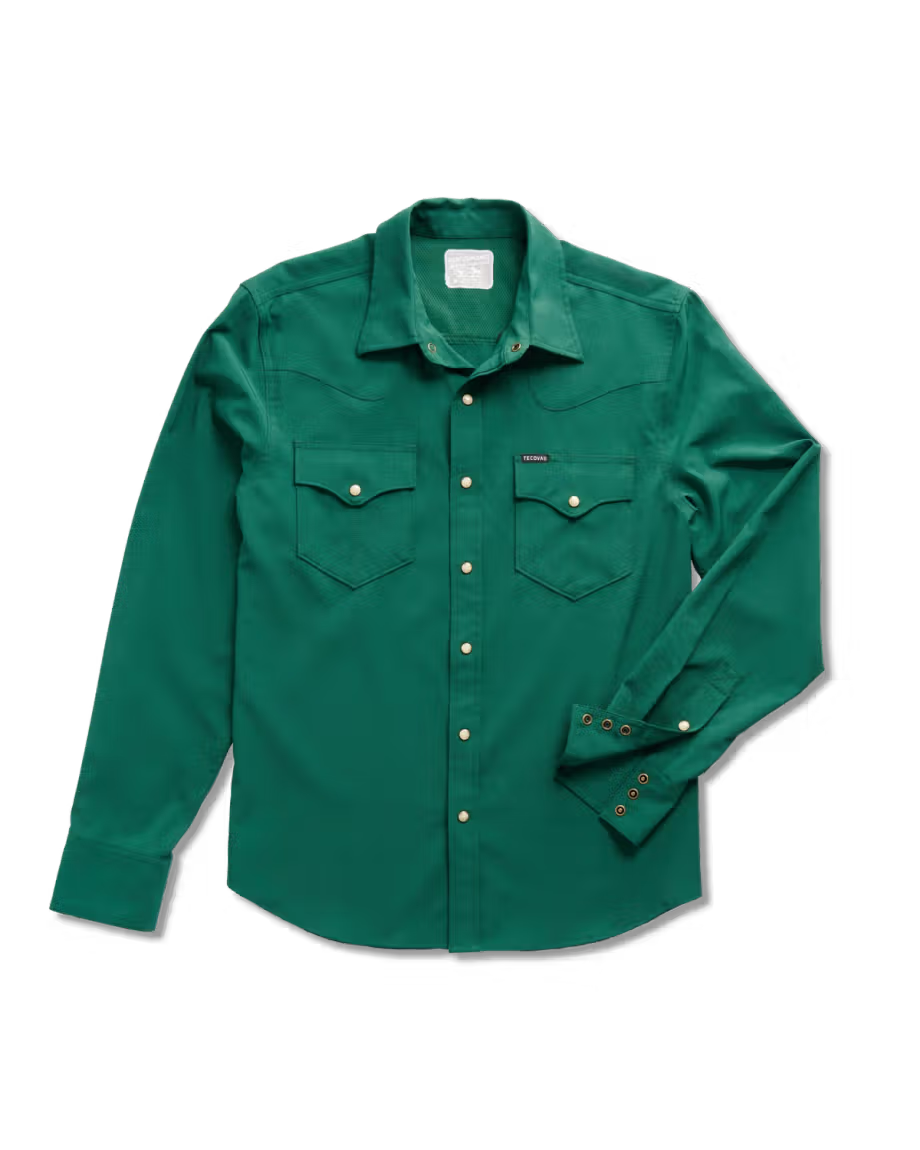 Performance Western Pearl Snap - Hunter Green