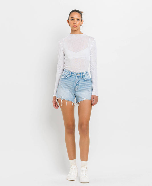 Rebbeca Light Washed Denim Shorts