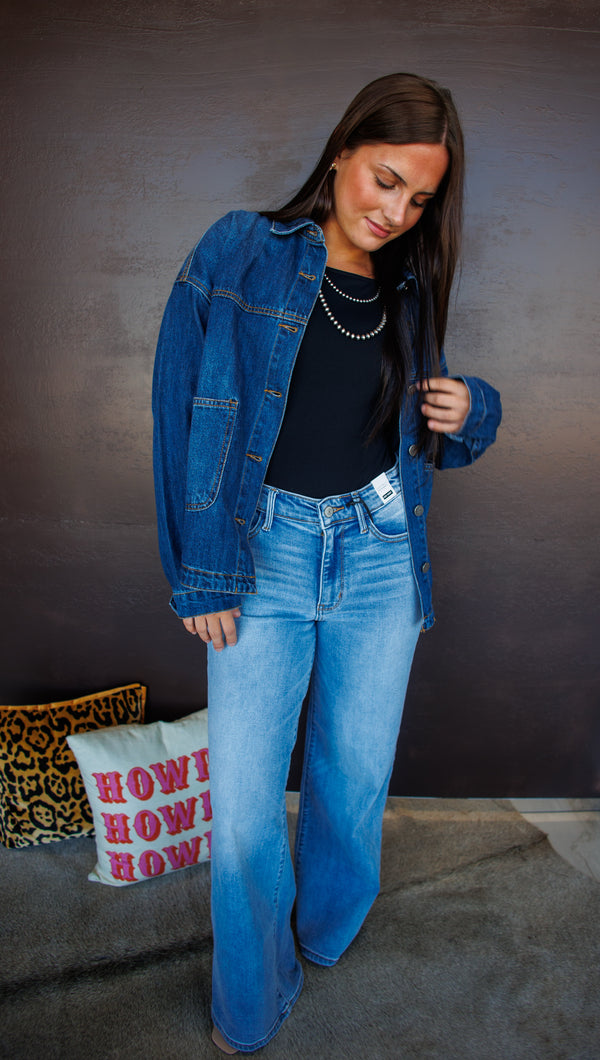 Judy Blue Vintage Wash Retro Wide Leg