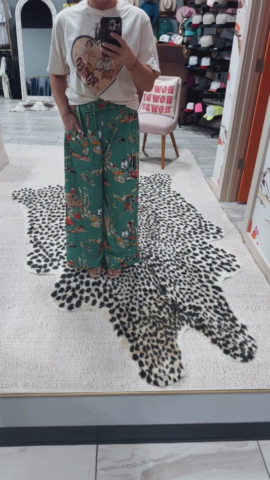Turquoise Wagon Pant